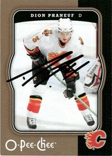 2007-08 Autographed O-Pee-Chee OPC Signed Dion Phaneuf Calgary Flames #80