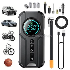 150 PSI Air Compressor Tire Inflator Fits Car Moto Bike Tires Portable Air Pump