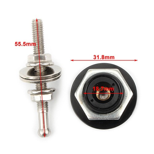 1x Pulsante Argento Sgancio Rapido Auto Paraurti Cappuccio Perni Blocco Cofano Clip Chiusura - Foto 3 di 3