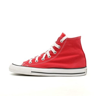 Converse Damen High Sneaker Rot Leinen Top Atmungsaktiv Chuck All Star EU 39