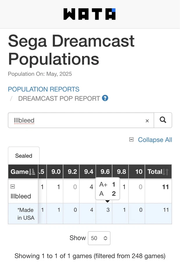 Illbleed - Sega Dreamcast - WATA 9.6 A++ Sealed 2nd HIGHEST GRADE POP - Image 4 of 4