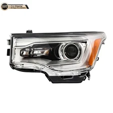 Silscvtt Left Headlight For GMC Acadia SL 2017-19 Halogen w/o DRL Chrome Housing
