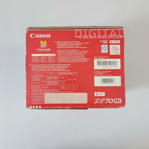Canon ZR70 MC NTSC MiniDV Digital Video Camcorder Brand New Vintage - Picture 18 of 19