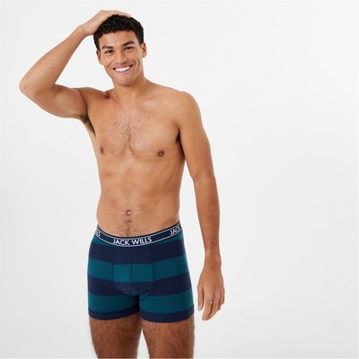 Jack Wills Mens Daundley Pack Boxer Short Set Underwear Tonal Stitching 