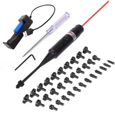 Laser Bore Sight Kit for .17 to .78 Multiple Caliber Red Laser Boresighter USA