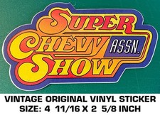 SUPER CHEVY SHOW ASSN. - VINTAGE ORIGINAL DECAL STICKER