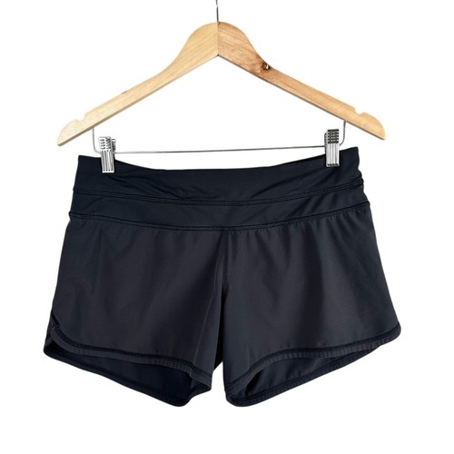 Lululemon Shorts Size 6 Black 4" Inseam Athleisure Athletic Lined Running