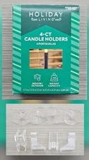 4 Pack Candle Holder, Candolier Holders w/ Suction Cup & Clips For Windows