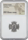 Roman Silver Denarius of Vespasian AD 69-79 NGC F Certified Ancient Coin Slab