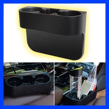 Universal Car Truck Cup Holder Drink Bottle Mount Stand Black 2‑Cup Seat Wedge
