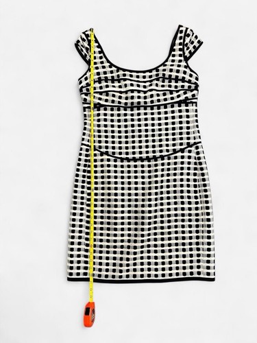 Narcisco Rodriguez | large (46) Black & White Gingham Checkered Dress | 2010 - Picture 4 of 11