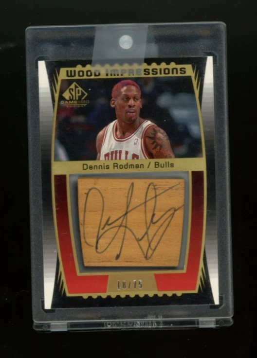 Upper Deck Dennis Rodman Basketball Autographed Sports Trading