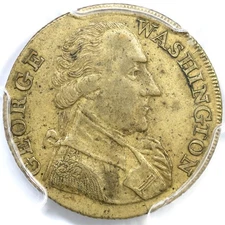 Undated Baker-265B R-5 PCGS AU 58 Reeded Edge Lg Size Washington Success Medal