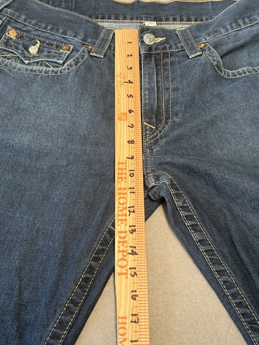 True Religion Jeans Mens 36x33 World Tour Section Straight Seat - Picture 11 of 13