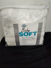 Baby Soft Pima 100 Cotton White Blanket NEW 36X50"
