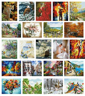 Diamond Painting Set Diamant 40x50 cm Malerei Stickerei Vollbedeckung Holzrahmen