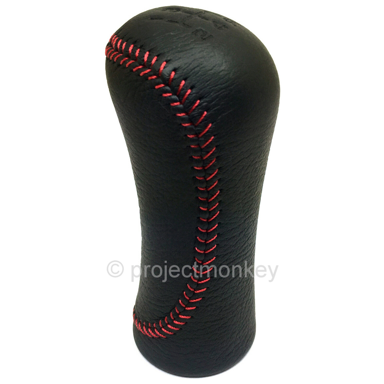 OEM Nissan 9096 300ZX Fairlady Z Z32 Red Stitch Leather Shift Knob