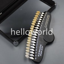20 Colors Dental Whitening Teeth Shade Guide Bleaching use Porcelain With Mirror