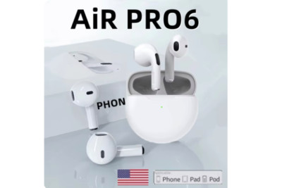 Bluetooth Wireless Earbuds Noice Cancelation for IOS, Xiaomi, Andriod; White