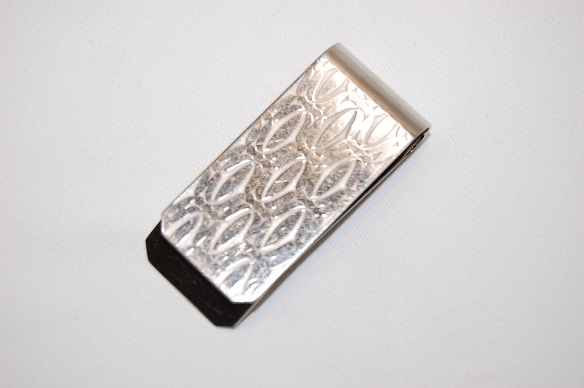 Cartier 2C Money Bill Clip Stainless Silver 52x22mm pre