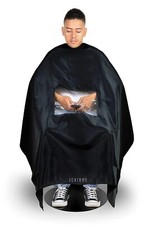 Premium Quality Black Hair Cutting Barber/Salon Window Cape Soft Gown Apron
