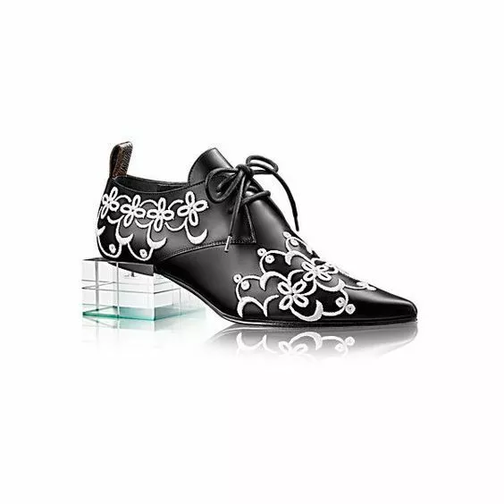LOUIS VUITTON Black Runway Rare Embroidered Sun Catcher Derby
