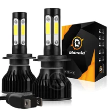 Pair  H7 LED Headlight Bulbs High or Low Beam Conversion Kit Super Bright 6500K