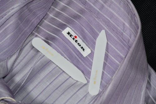 Kiton Dress Shirt Lily Cotton Long Sleeve size 16/41 - Picture 8 of 9