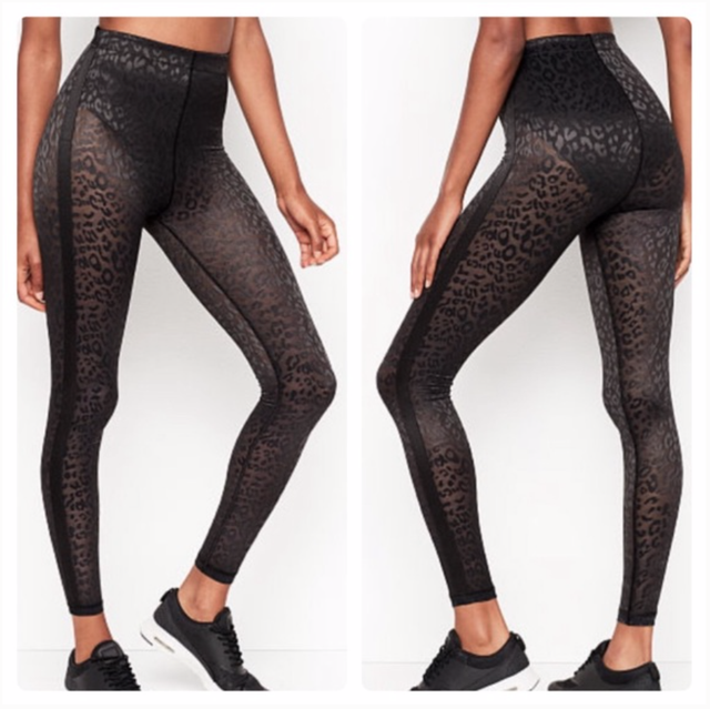 New Victoria Secret VSX Total Knockout High Waist Legging Black Leopard S M L XL | eBay