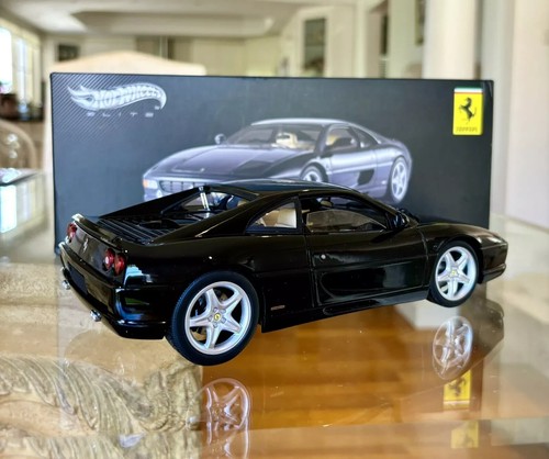 Hot Wheels Elite 1:18 Ferrari F355 Berlinetta Black Model Car RARE - Picture 7 of 8