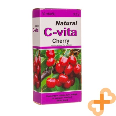 NATURAL C-VITA Kirsche 60mg 30 Kautabletten Vitamin C Supplement