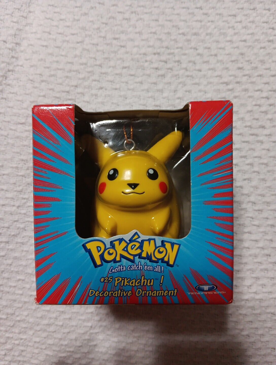 Official Nintendo Pokemon Pikachu #25 Decorative Ornament Figure 1999 NEW IN BOX
