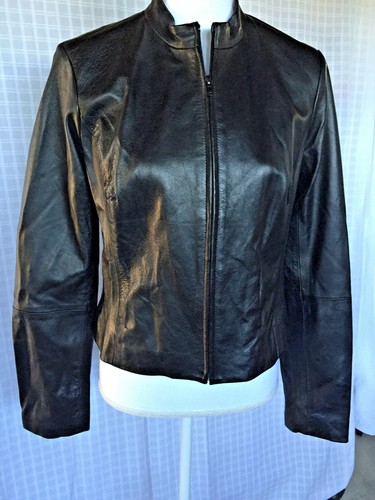 BCBG Black leather jacket | eBay