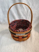 Longaberger 1997 Inaugural Basket Combo, Liner, Protector Exec Used Cond