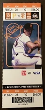 San Francisco Giants 8/10/18 MLB ticket stub vs Pittsburgh - Dave Dravecky