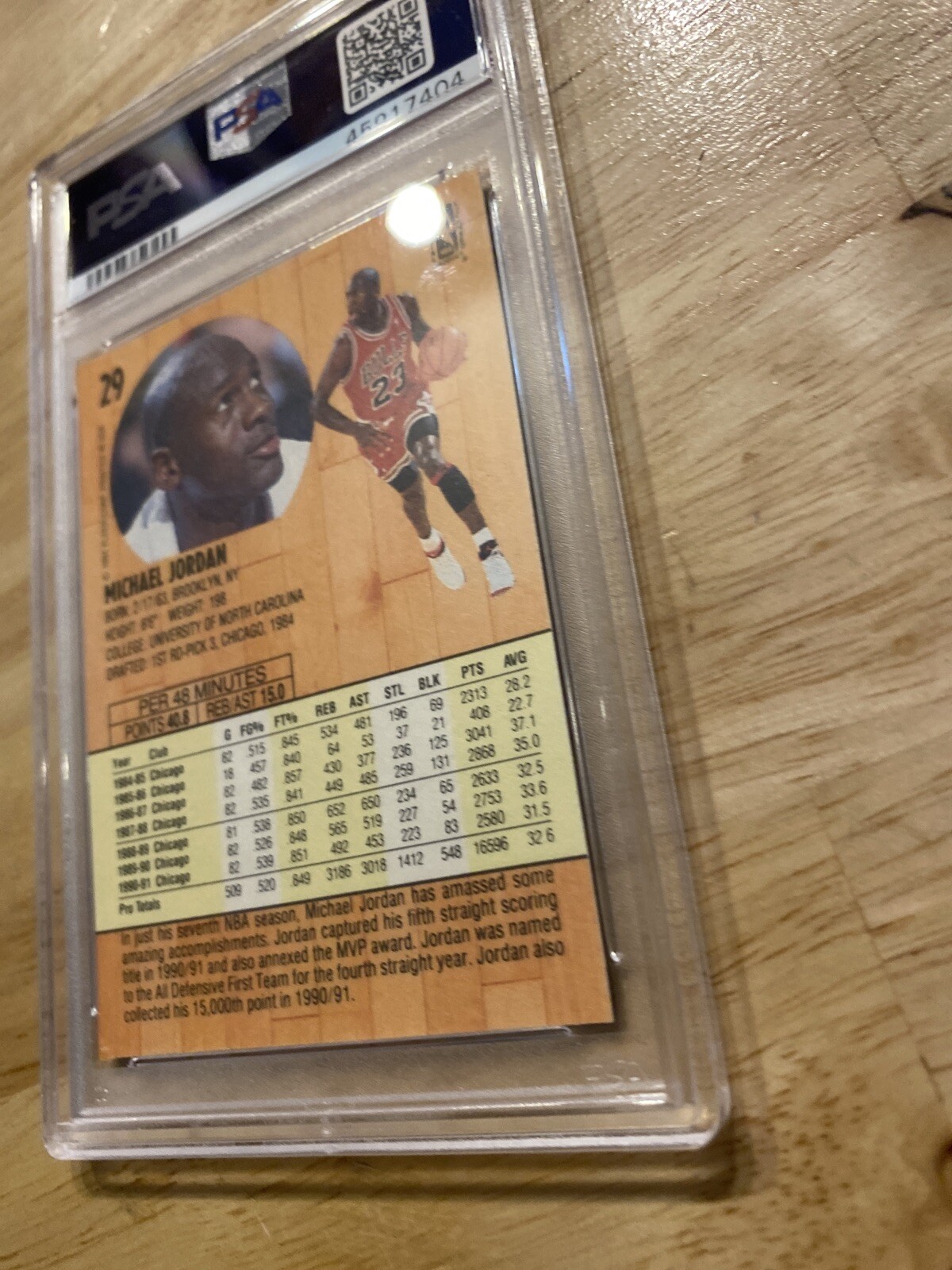 Michael Jordan PSA 6.5 Basketball Card Fleer Chicago Bulls Vintage MJ NBA 1991 view 11
