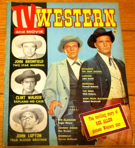 1959 TV & Movie Western Magazine December W/Rifleman + Nick Adams + Bonanza +