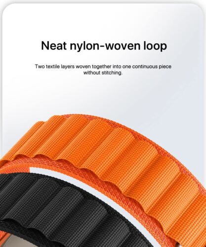 Nylon Armband verstellbar mit Metall C-Haken - Apple Watch 38/40/41MM, grün - Bild 3 von 9