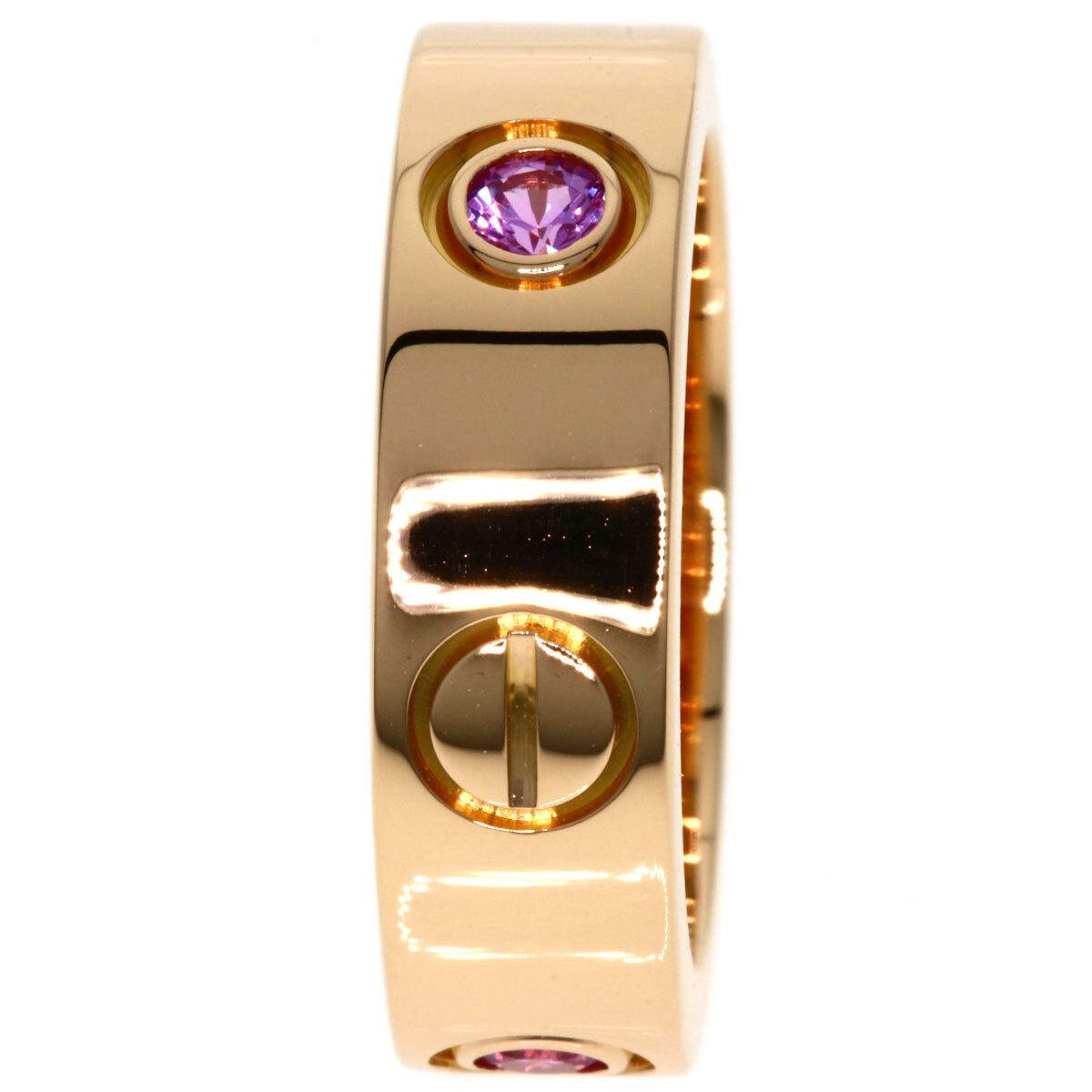 CARTIER Ring love ring pink sapphire # 48 K18 Pink Gold | eBay