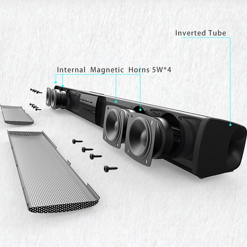 TV Surround Sound Bar Speaker System Wireless BT Subwoofer Home Theater + Remote - Picture 9 of 16