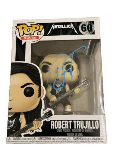 Metallica Guitarist Robert Trujillo Funko Pop Autographed Beckett Authentication