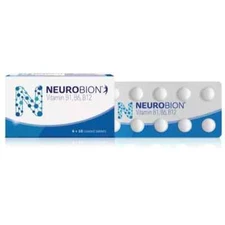 Neurobion Vitamin B1, B6, B12 for Numbness, Tingling & Nerve Relief 60 Tablets