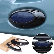 Glossy Black Front & Tailgate Emblem Rings Trim Cover Fits Ford Maverick 2022-24