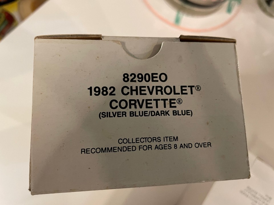 1982 Corvette Two Tone Blue Dealer Promo Model Car MINT IN ORIGINAL BOX