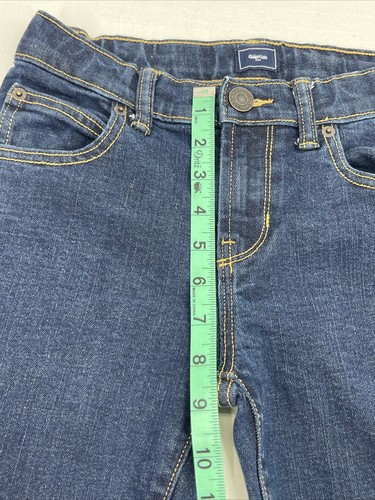 Gap Kids Blue Stretch Denim Straight Fit Adjustable Waist Boy/Girl Sz 10R EUC - Picture 6 of 9