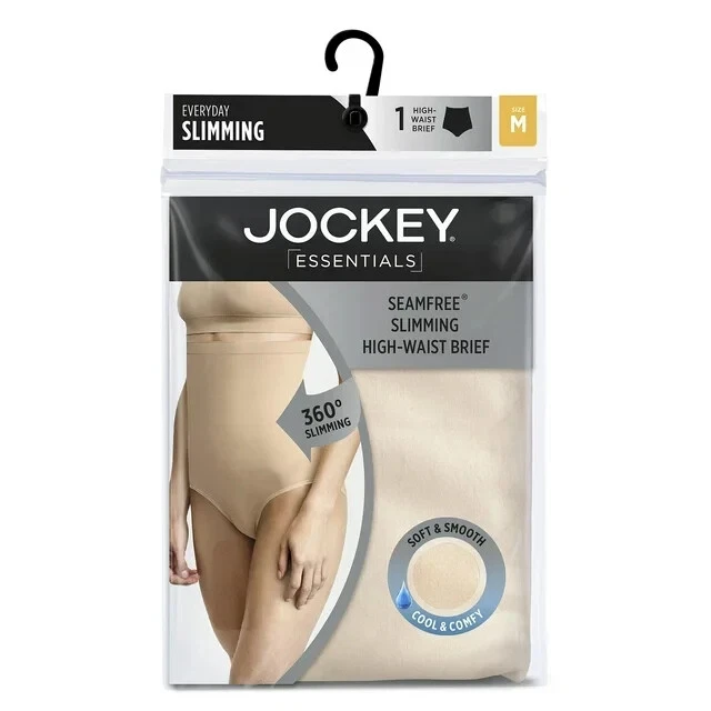 Jockey Essentials Calzoncillo Cintura Alta Cuerpo Adelgazante Ropa Interior Para Mujer XL Beige Foto 3 de 4