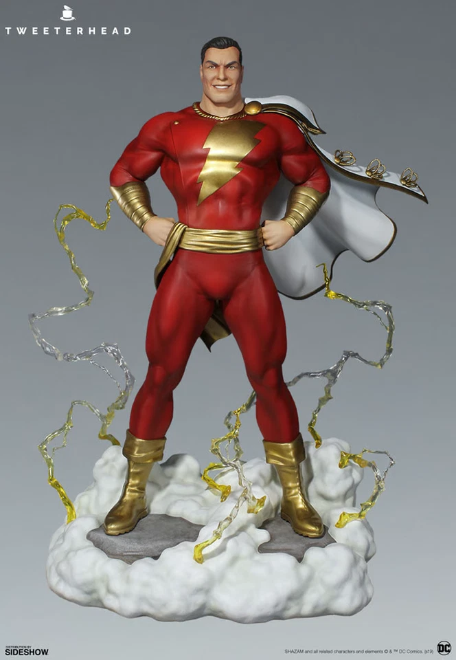 RARO Tweeterhead DC Super Powers 14" SHAZAM Estatua Maqueta Sideshow 904804 Foto 3 de 4