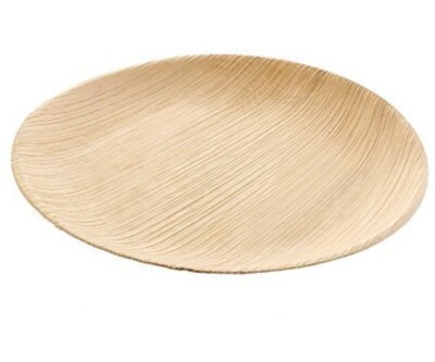 Round Areca Palm Plates Pack of 25 10'' Diameter 