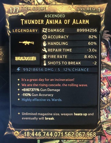Tiny Tina's Wonderlands LEVEL 1 MODDED GEAR ⭐️ Articoli GodMode (PS4/5 | XBOX | PC) - Foto 182 di 207