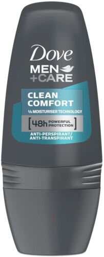 Dove Men+Care Clean Comfort Roll-On Anti-Perspirant Deodorant 50ml Free Shipping - Foto 1 di 6